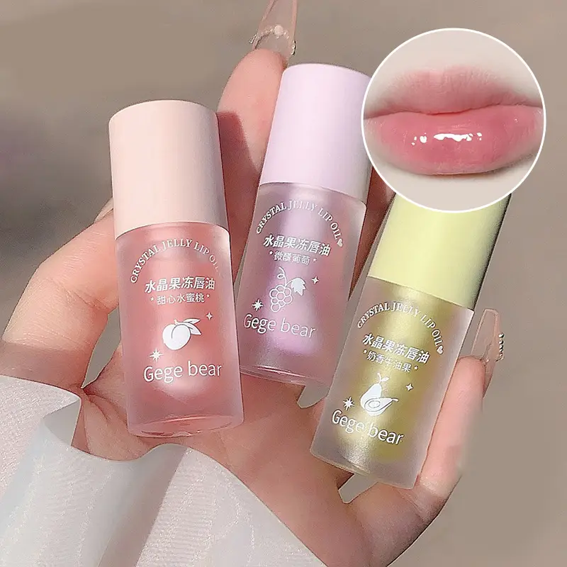 Crystal Jelly Lip Oil Moisturizing Lip Balm Moisturizes and reduces lip lines Lipstick for women — image 2