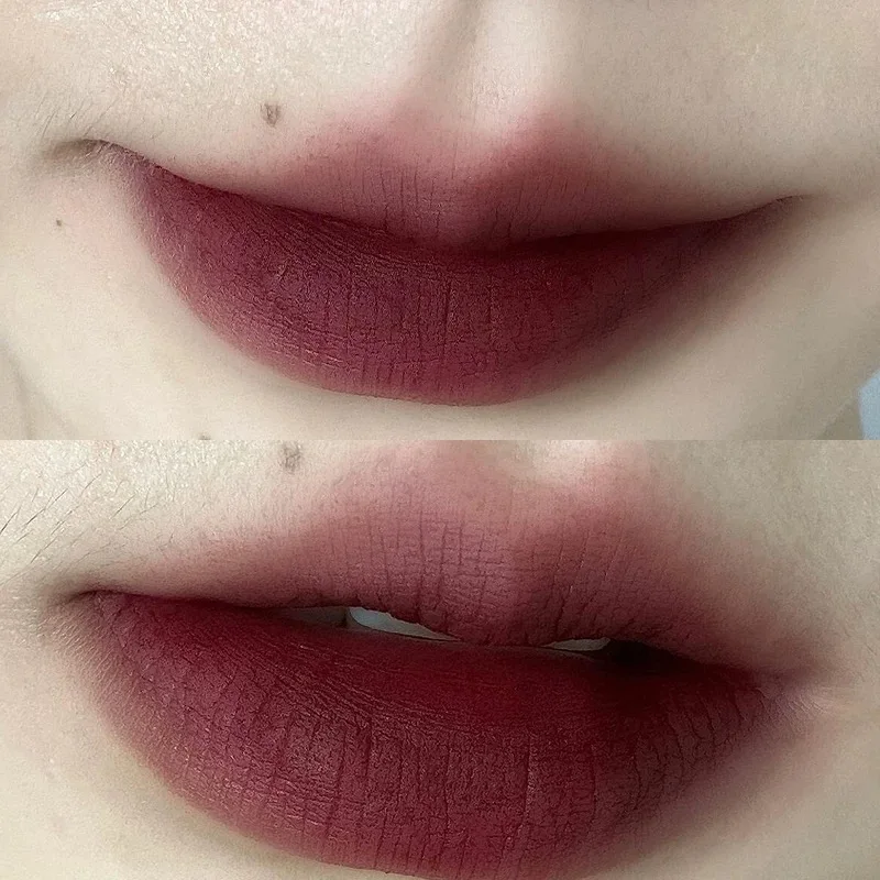 8 Colors Matte Pigment Mousse Lip Gloss Waterproof Sexy Red Lipgloss Brown Matte Lipstick Mud Lasting Easy To Color Women Makeup