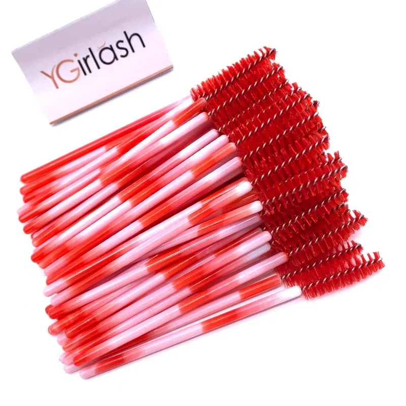 YGirlash 50Pcs Lash Swans Crystal Eyelash Applicator Μίας χρήσης Διαμαντένια λαβή Nylon Mascara Wands Brush Cosmetic Tools — image 14