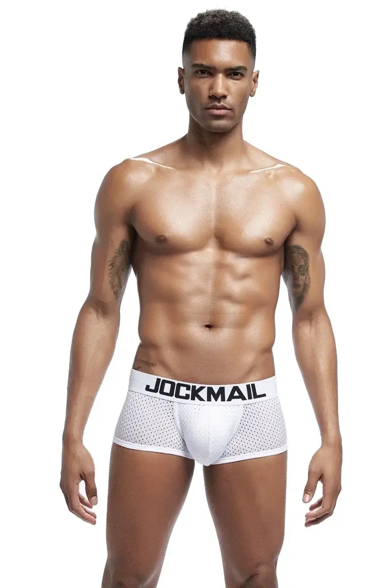4PCS/Lot Boxer Men Mesh Breathable Boxershorts Men Underwear Shorts Panties Men Cuecas Boxer Underpants Calzoncillos — image 3