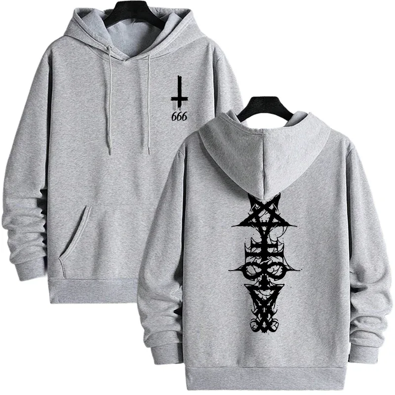 Mens Gothic Hoodie Satanic Symbol Print Street Fashion Warm Pullover Unisex Oversized Sweatshirt Outerwear Autumn Winter Outwear — image 24
