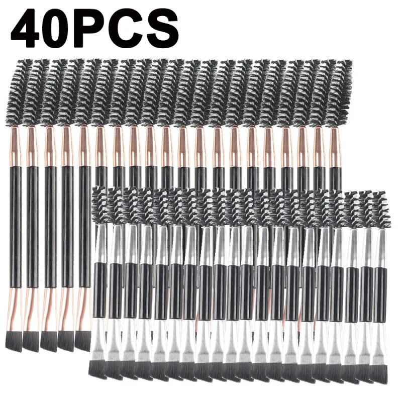 Double-headed Angled Eyebrow Brush Eyelash Comb Professional Makeup Brushes for Brow Eyelash Extension High Quality Eye Brushes — image 18