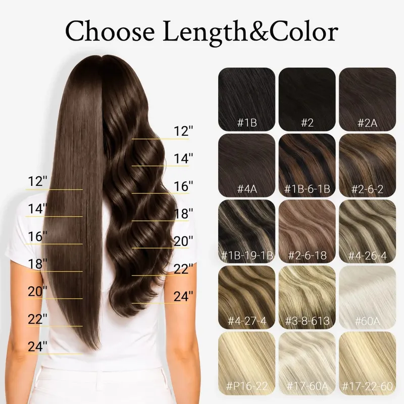 Sunmofavo Clip In Human Hair Extensions Straight Natural Light Brown Honey Ombre Balayage Black Hair Pieces For Women Full Head