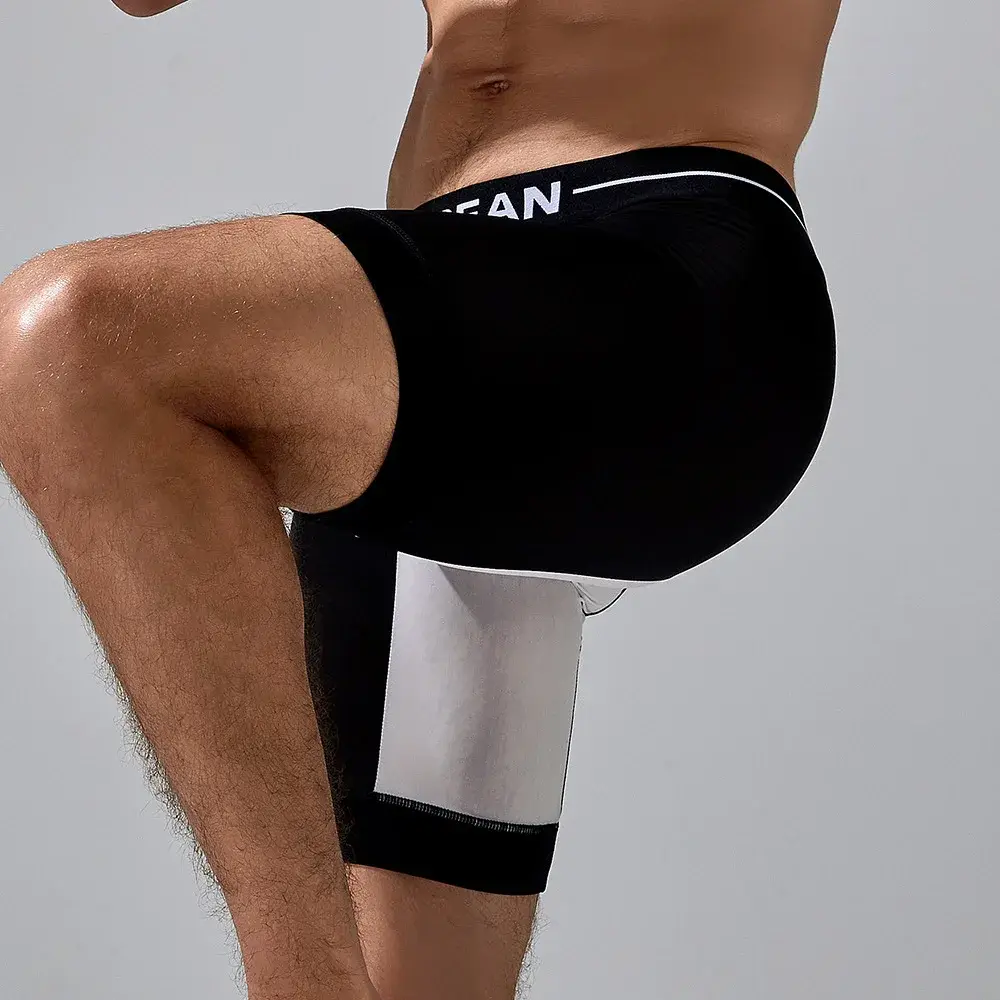 Spring new men's underwear trendy color matching long men's boxer underwear 240201 — image 3