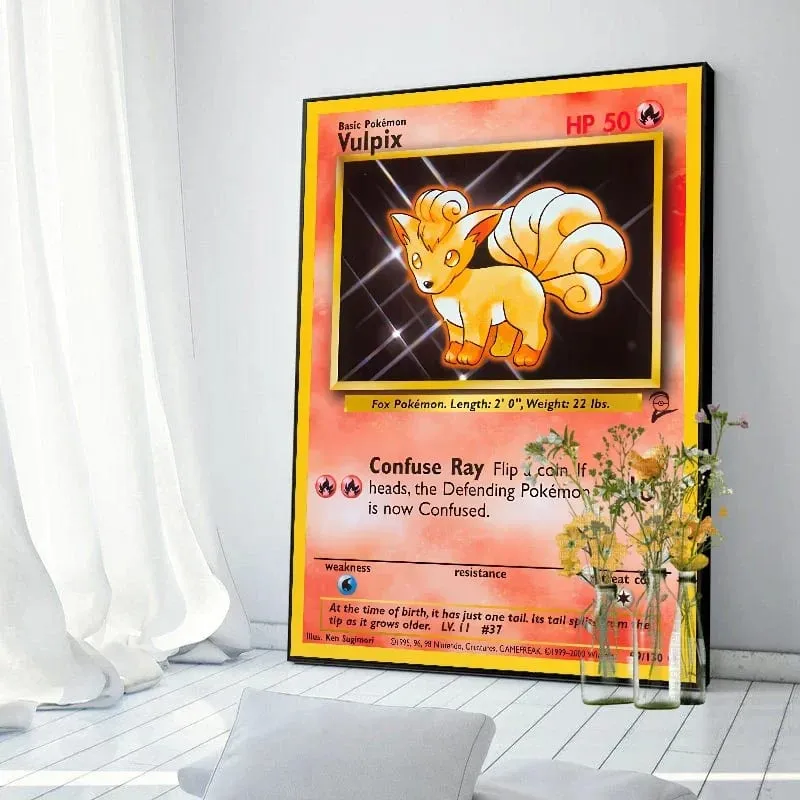 Pokemon Basis Set 1996 Jaar Engels Kaarten Shining Canvas Painting Poster Print Watercolor Wall Art Picture Home Decor Gifts — image 16
