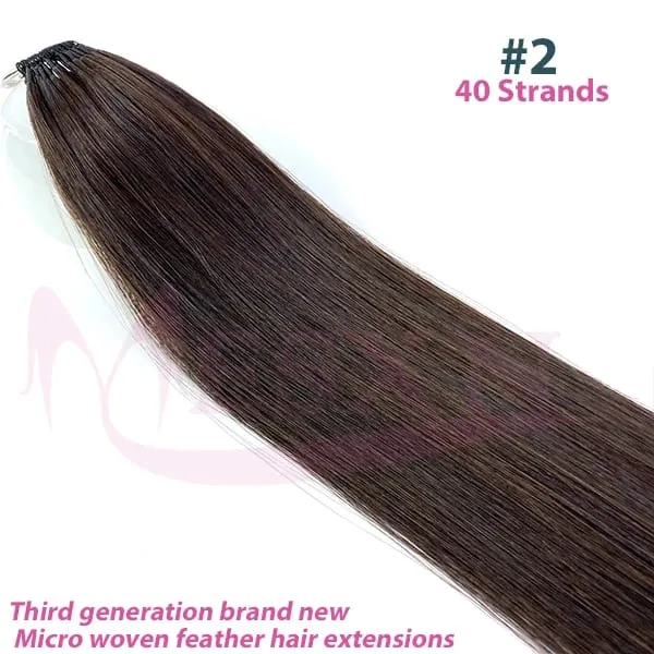 Third New Feather Hair Extensions 100% Human Hair Real Natural Hair Comfortable And Invisible Brown Blonde 613 Color — image 10