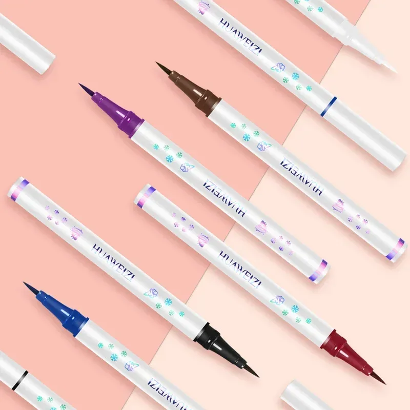 6 Color Liquid Eyeliner Pen Water Proof Lying Silkworm Pencil Very Fine Brown Purple Blue White Eye Makeup Shadow Liner Cosmetic — image 4