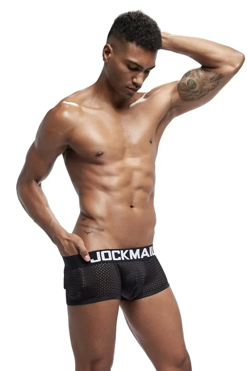 4PCS/Lot Boxer Men Mesh Breathable Boxershorts Men Underwear Shorts Panties Men Cuecas Boxer Underpants Calzoncillos — image 13
