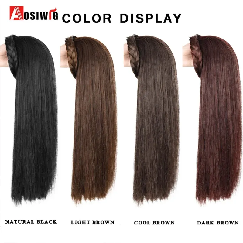 Synthetic Long Curly Half Head Style Wig Heat Resistant Hair Costume Christmas Party Cosplay Natural False Hairpieces — image 6