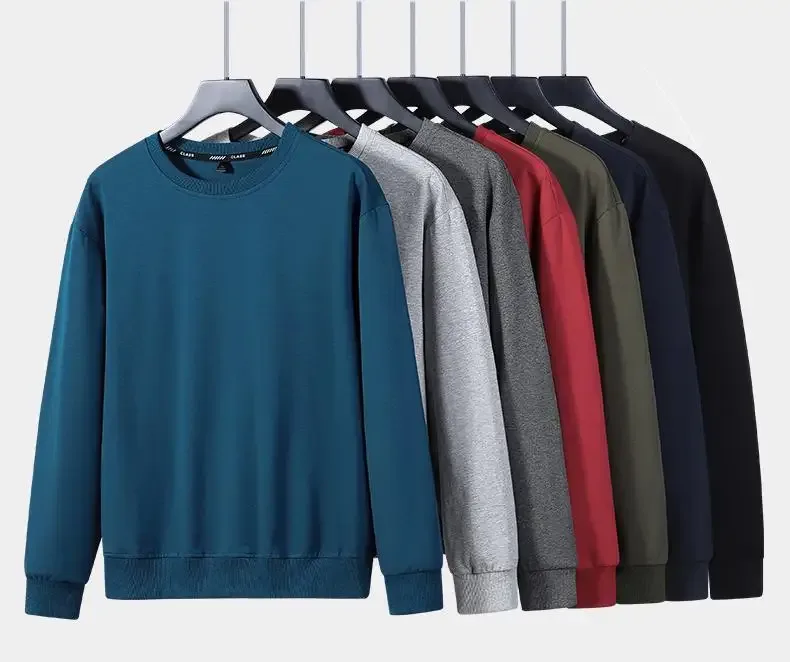Big Sizes Men Clothes 14XL 12XL Hoodie Basic 100 Cotton Long Sleeve T-shirt Male Plus Large 10XL Oversized Simples Sweatshirt — image 3