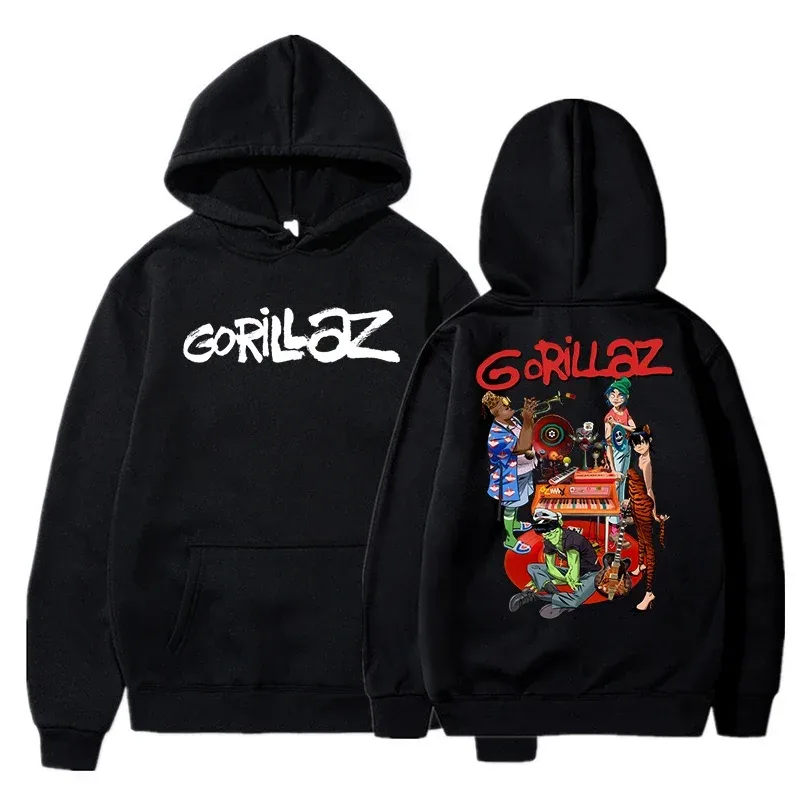 The Autumn and Winter Pullovers Long Sleeve Loose Soft Sweatshirt Streetwear Coat Gorillaz Printing Women and Men Hoode — image 14