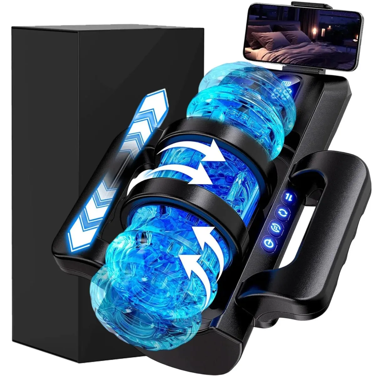 Thrusting High Speed Male Masturbator Machine Automatic Telescopic Masturbation Cup Handsfree Sex Toy For Men — image 4