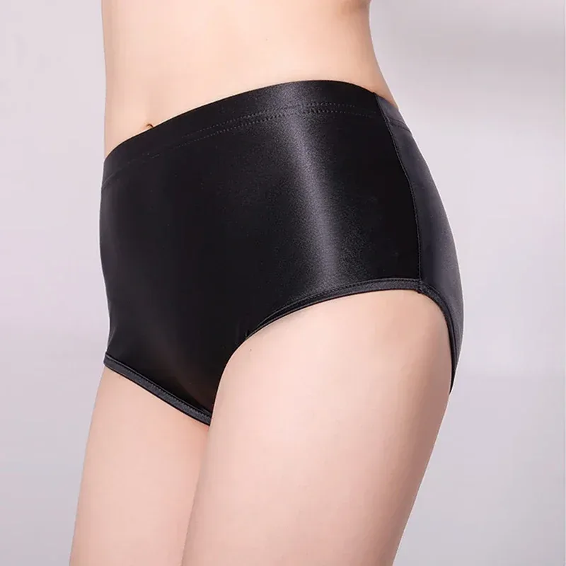Glossy Seamless Spandex Shorts Silky Smooth Sexy Solid Pants High Waist Tights Biker Running Workout underwear men briefs