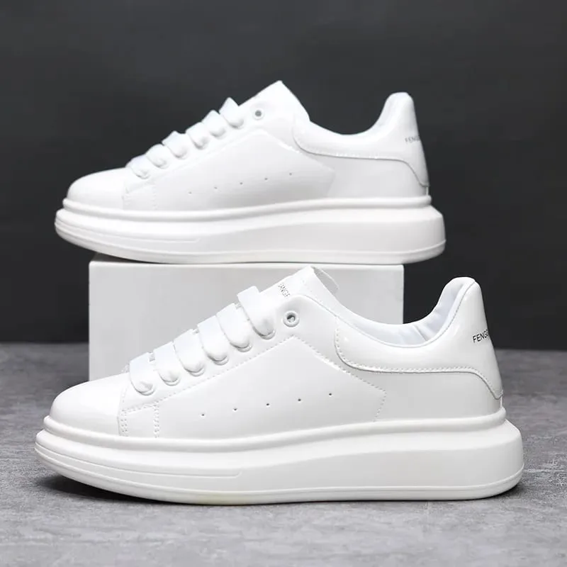 Classic white casual men's and women's shoes non-slip lightweight tennis walking shoes men's outdoor running shoes — image 1