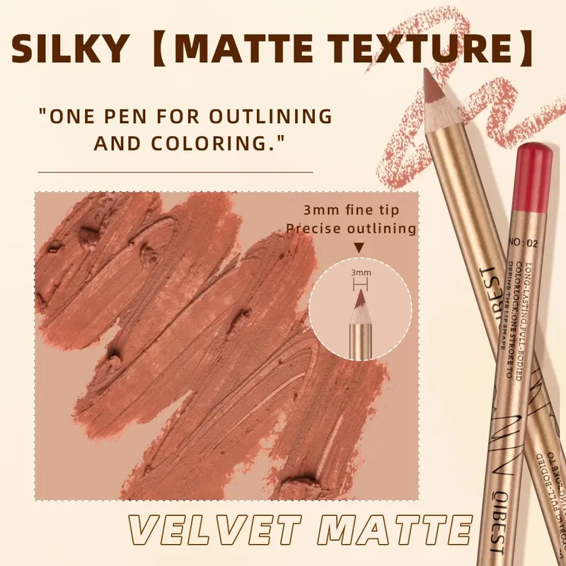 12 PCS Lipliner Sets Waterproof Matte Lip Pencil Lipstick Lasting Lip Liner Pen Smooth Nude Lipstick Pen For Cosmetics — image 4
