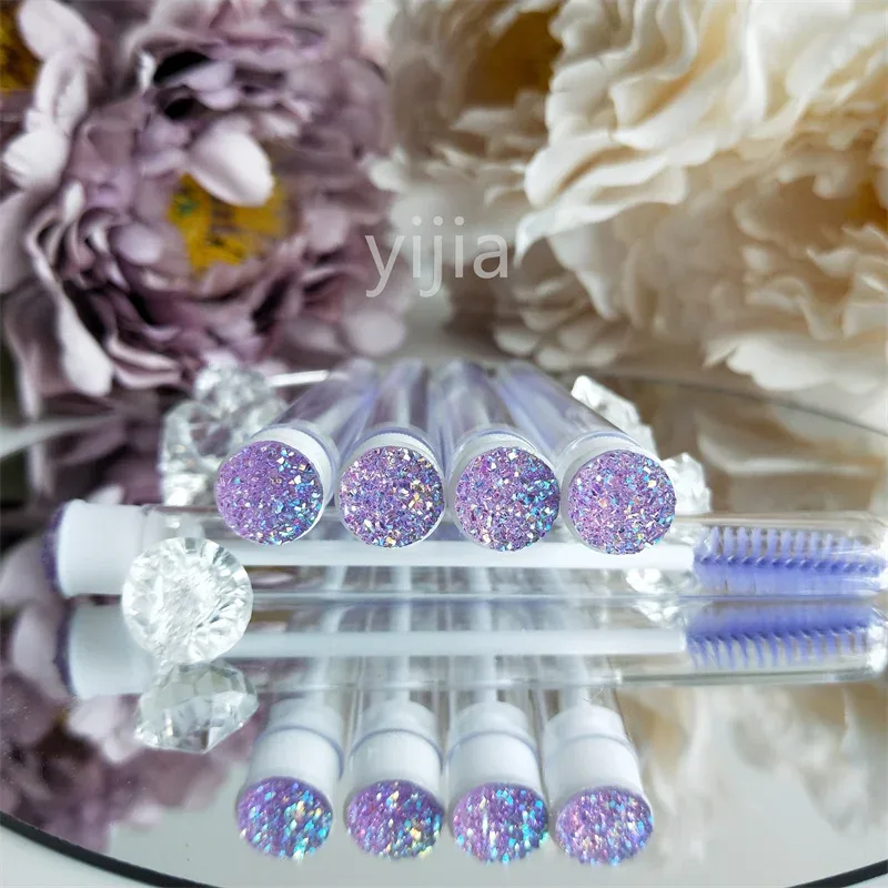 10pcs Reusable Eyelashes Brush Tube for Eyelash Extension Disposable Mascara Wands Eyebrow Brush Applicator EyeLash Brushes