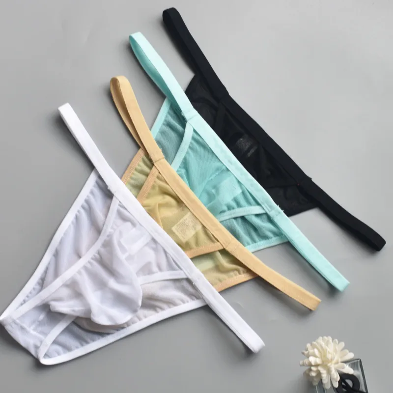 Men's Mesh Briefs Slip Sexy Men Underwear U Pouch Breathable Man Underpants Cuecas Masculinas Quick Dry Gay Bikini Sissy Panties — image 10