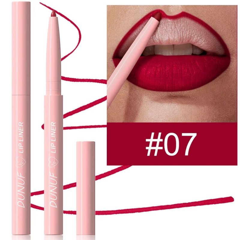 12 Kinds Of Waterproof Lip Liner In Different Colors Matte Finish Easy Coloring Non Fade Color Rendering Lip Gloss Beauty