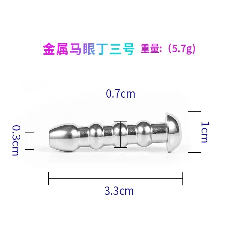 Male Stainless Steel Urethral Plug Urethral Dildo Sounding Penis Plug Urethra Stimulate Dilator Masturbation Rod Sex Toy for Men