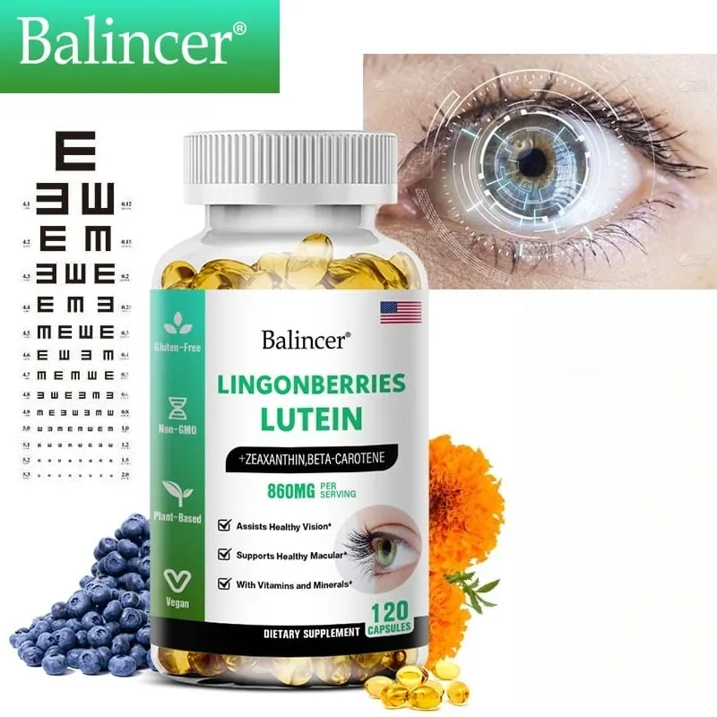 Balincer Vision Support - with Lutein Zeaxanthin and Vitamins - Eye Health Supplement for Healthy Vision - 120 Capsules — image 1