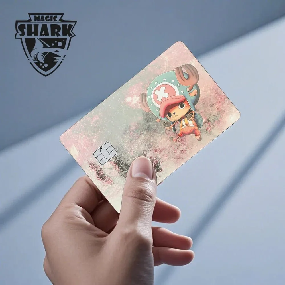 Hot Sale Maigc Shark Anime Chopper Luffy Nami Waterproof Front Side Sticker Film Skin for Credit Debit Card — image 6