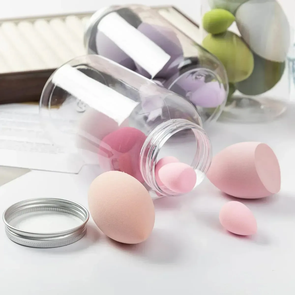 12/14Pcs Makeup Sponge Cosmetic Puff Foundation Sponges Blender Beauty Egg Powder Puffs Make Up Accessories Women Makeup Tools — image 5