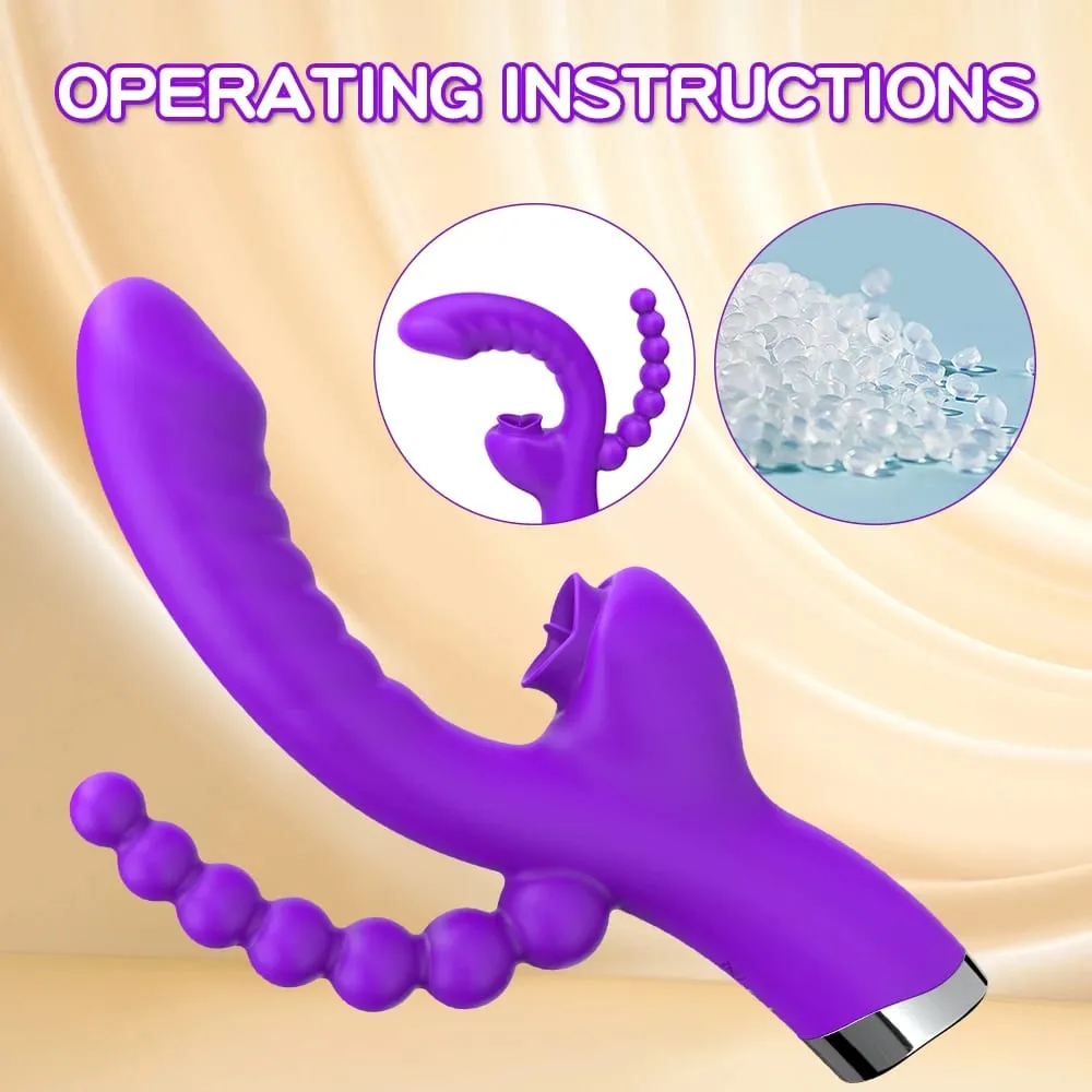 Vibrador 3 em 1 para sexo anal, estimulador de clitóris e clitóris, brinquedos sexuais femininos, sucção, produtos para adultos — image 5