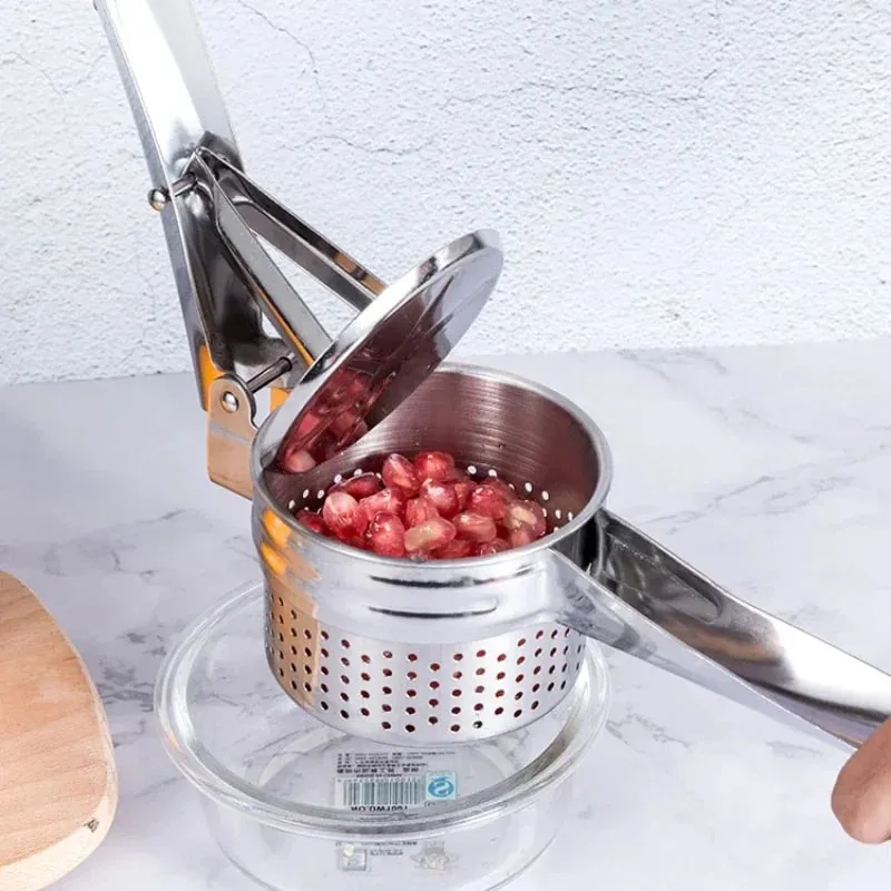 Masher Ricer Press Mashed Potatoes Stainless Steel Crushing Puree Fruit Vegetable SqueezerJuicer Press Maker Kitchen Tools — image 10