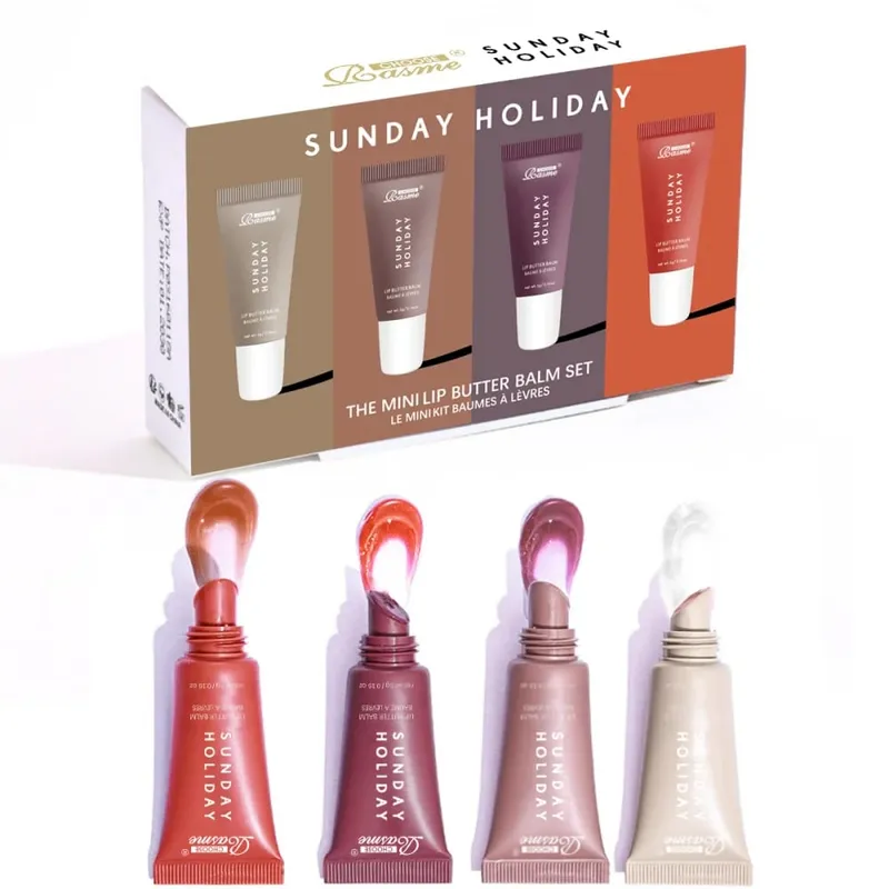 Vanilla Beige Lip Balm Moisturizing Transparent Lipstick Set Smooth Soft Tube Mirror Lip Gloss Lip Makeup — image 8