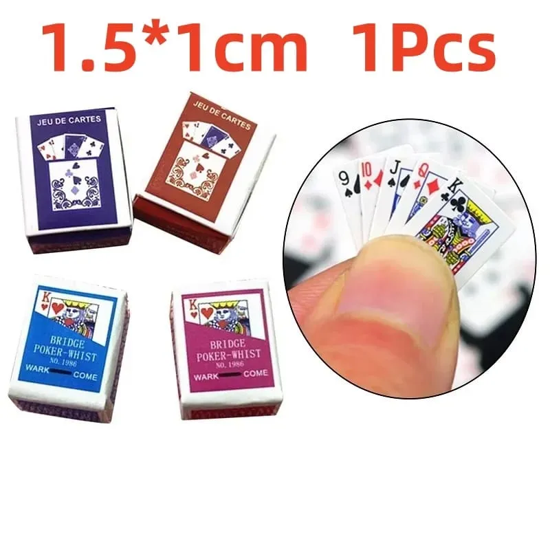 Mini Playing Poker Fun Cards Student Stress Relieving Board Games Small Toys Casual Fingertip Playing Poker Easy To Carry — image 9