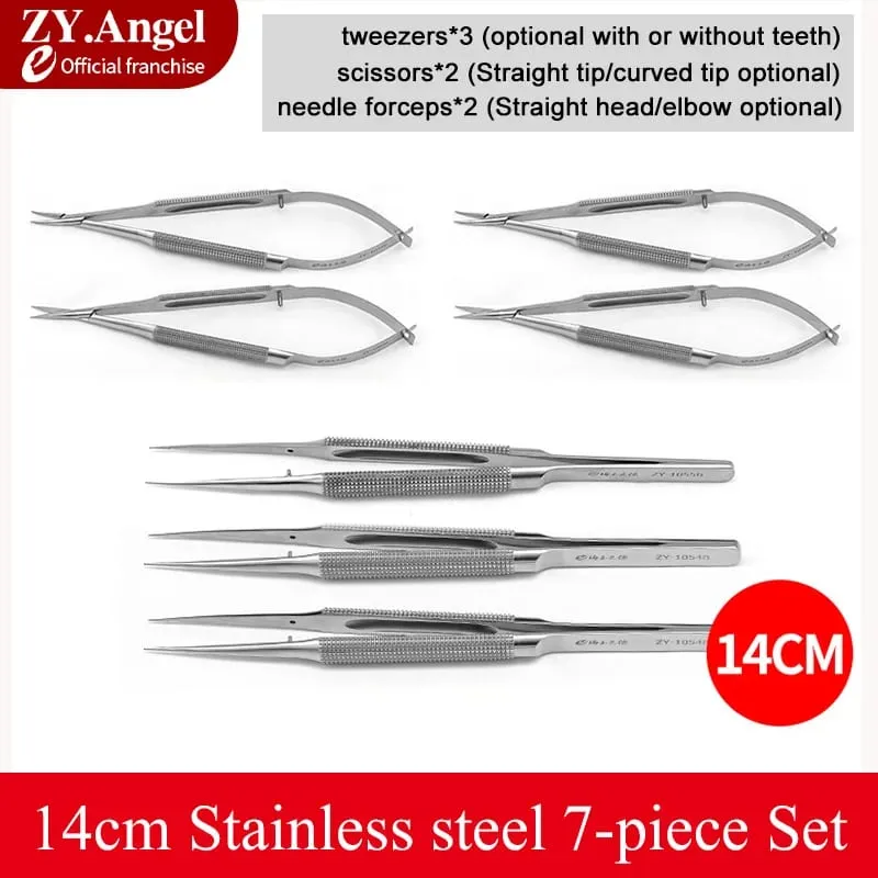 Ophthalmic Microsurgery Instruments Scissors Needle Holders Tweezers Stainless Steel 4/6/8 Piece Set Of Ophthalmic Surgical Tool — image 16