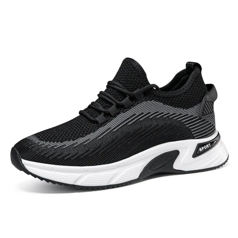 Invisible heightening shoes for men 8cm. Breathable mesh fabric sports shoes heightening inside for men's shoes size 6.