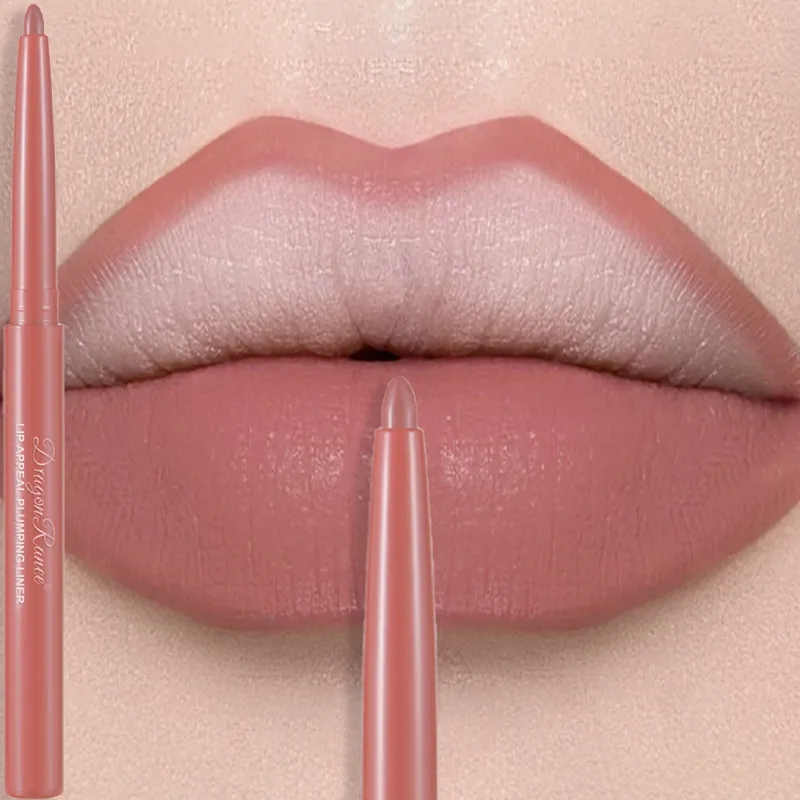 Matte Mauve Lipstick Pencil Long Lasting Waterproof Non-Stick Lipliner Crayon Velvet Lip Contour Outline Smooth Natural Makeup