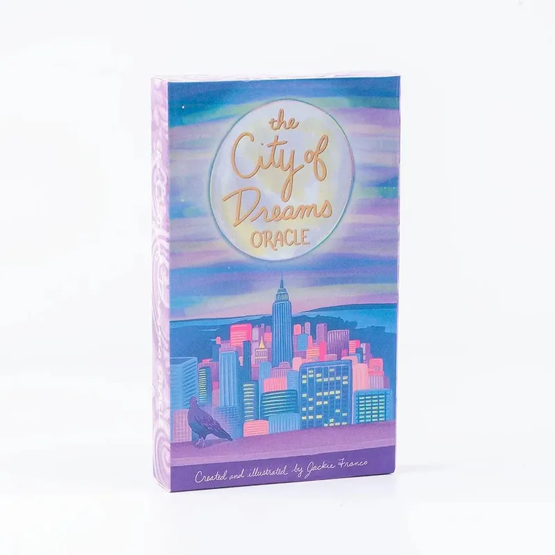 The City of Dreams Oracle 35 Cards Board Game with Hand-illustrated Pastel Scenes Sweet and Supportive English Visions 10.3*6cm