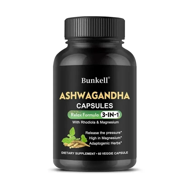 Pure Ashwagandha Root Extract Capsules With Magnesium for Natural Mood Stress Focus Brain Energy Sleep Health Support — image 9