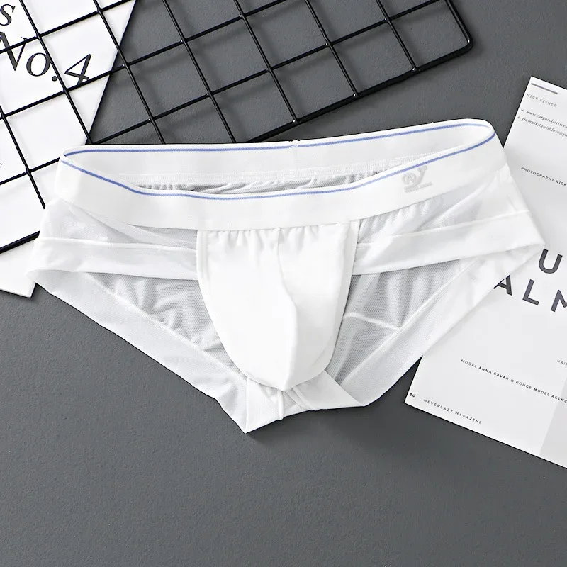 Erkek Külot Nefes Alabilir 3D Kese Hafif erkek Bikini İç Giyim Yumuşak Şeffaf Konfor Çabuk Kuruyan Esnek Üçgen Yaz için — image 15