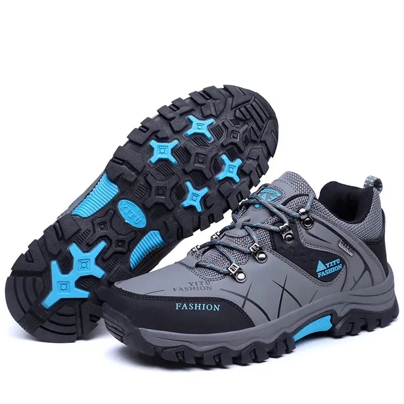 New Leather Sneakers Breathable Men Casual Shoes Comfortable Walking Shoes Non-Slip Outdoors Hiking Shoes Fashion Men's Shoes — image 9