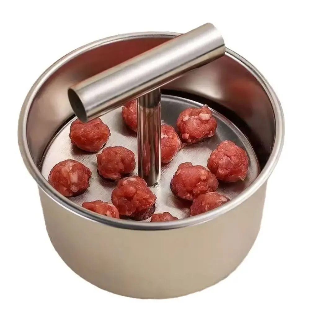 Stainless Steel Hand Press Meatball Maker Efficient Creative Meatball Maker Tool Manual Quick & Easy DIY Meatballs — image 1