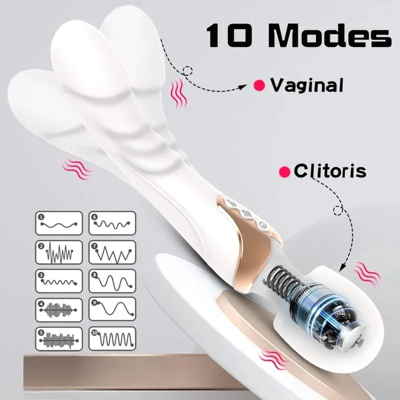 Dual Motor Masturbation Soft Stick Dildos Silicone Vibrators G-Spot Clitoris Stimulator Adult Sex Toys — image 3