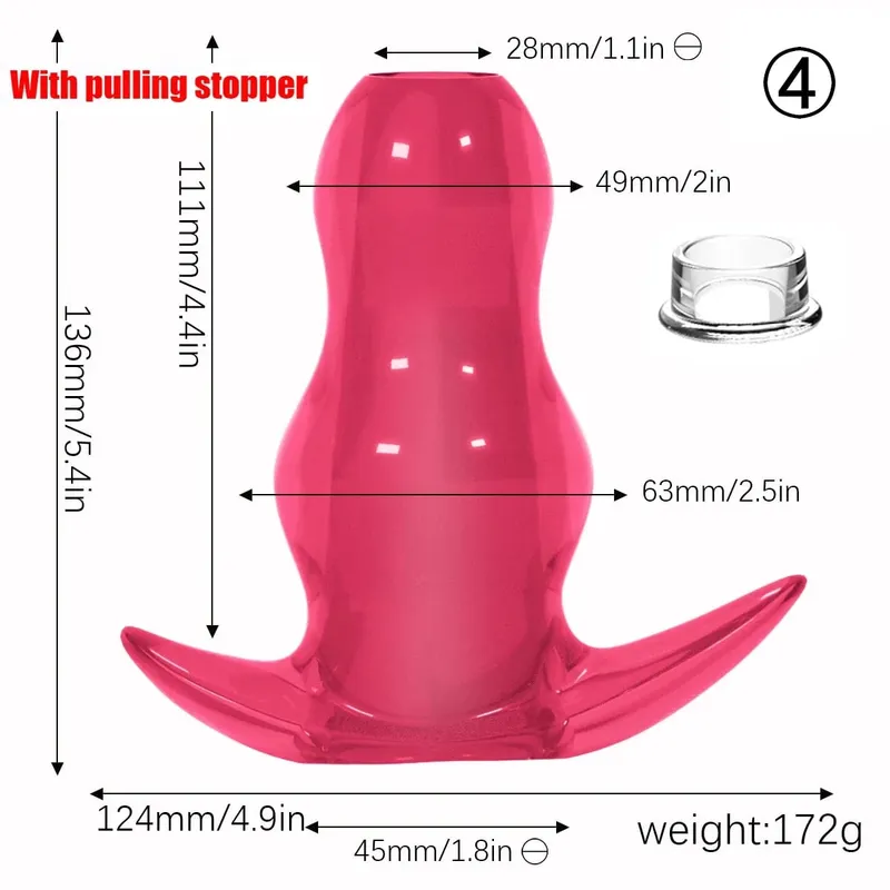 Bộ phích cắm mông đường hầm rỗng TPE màu tím - Đồ chơi tình dục linh hoạt dành cho nam và nữ — image 8