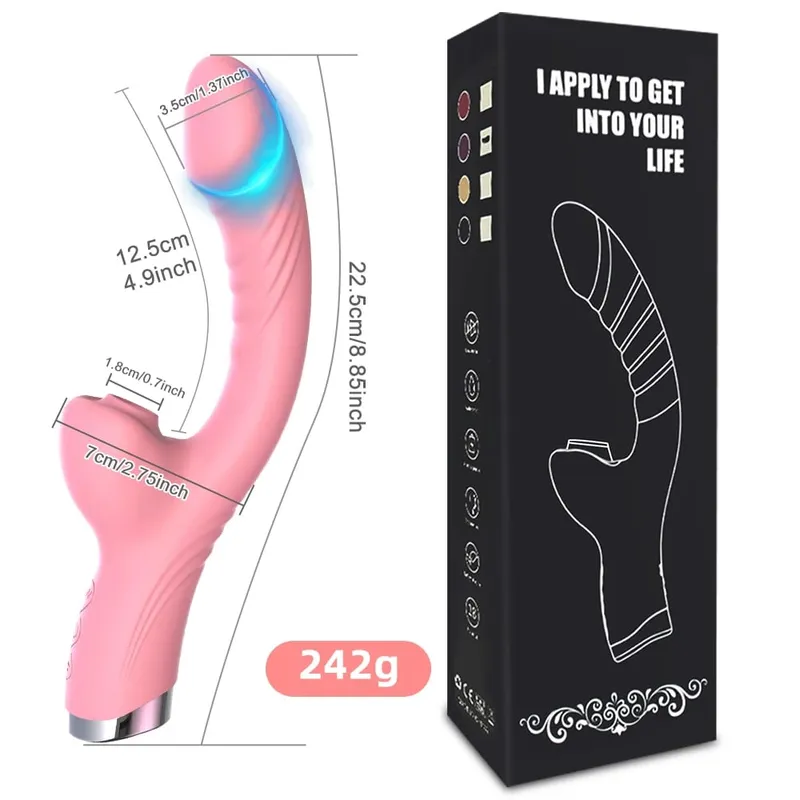 20 režimů Aplikace Porn Tongue Dildo Vibrátor Bod G Bod G Vagina Masážní hůlka Stimulátor olizování klitorisu Dospělé Ženy Ženy Sexy sexuální hračky — image 15