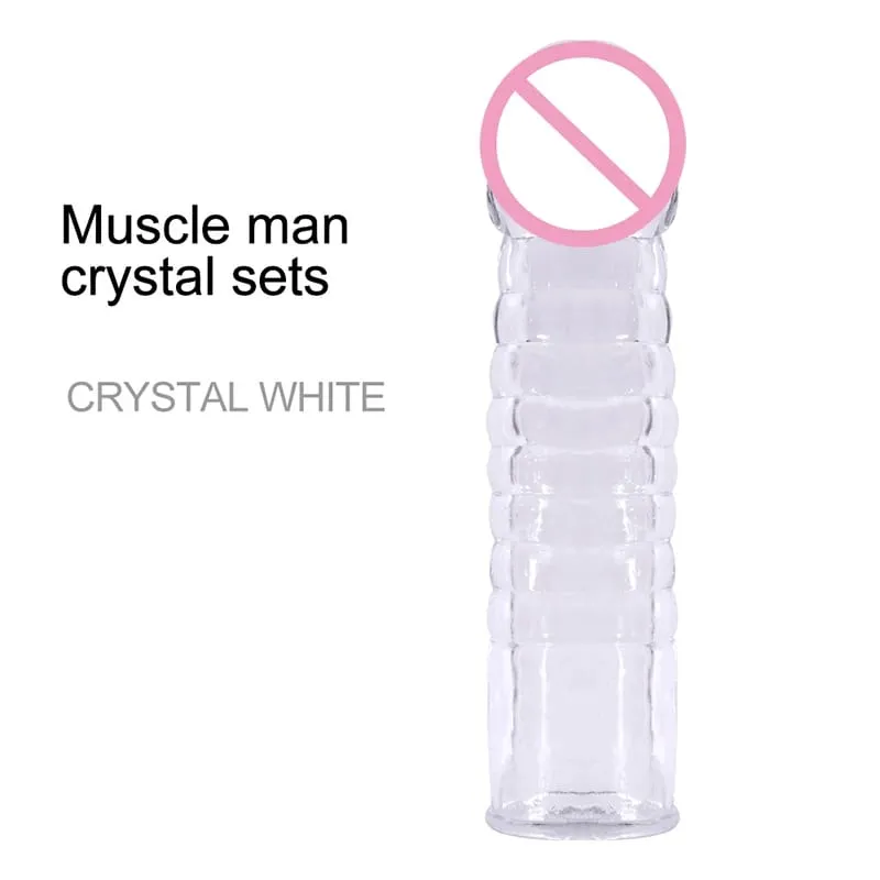 Penis Extender Cock Rings Delay Ejaculation Reusable Penis Condoms Dick Sleeve Silicone Glans Vagina Massager Sex Toys For Men — image 10