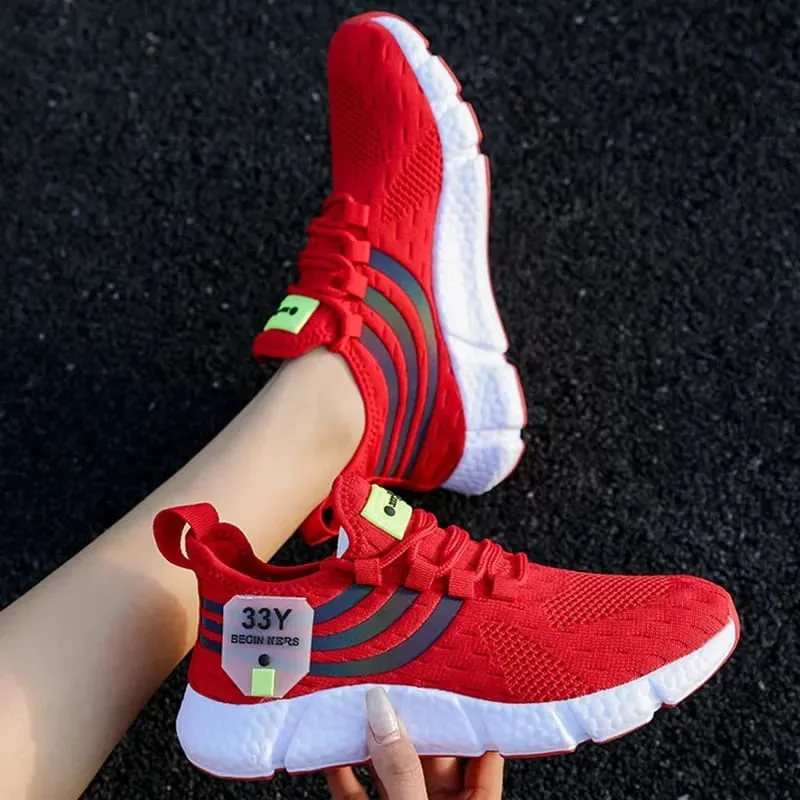 Men's Running Shoes High-quality Lightweight Mesh Design Breathable Comfortable Anti Slip Sole Track Field Running Lace Up Shoes — image 4