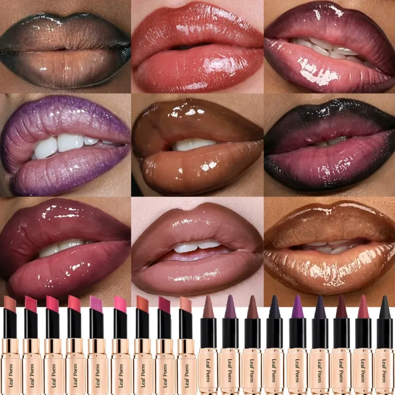 Doppelseitiger 2-in-1-Lipliner-Lippenstift, wasserfest, matt und satiniert, schräge Spitze, feuchtigkeitsspendender Lippenkonturenstift, langlebig — image 3