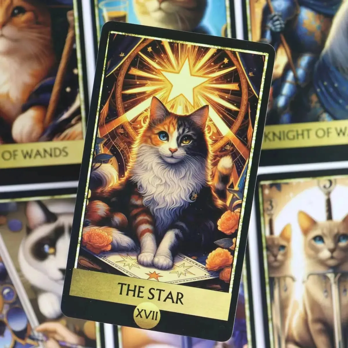 New Cat Tarot Cards A 78 Deck English Version Board Games Selfcare for Tarot Readings Vibrant Easy Deck Fortune Telling Game Toy — image 2