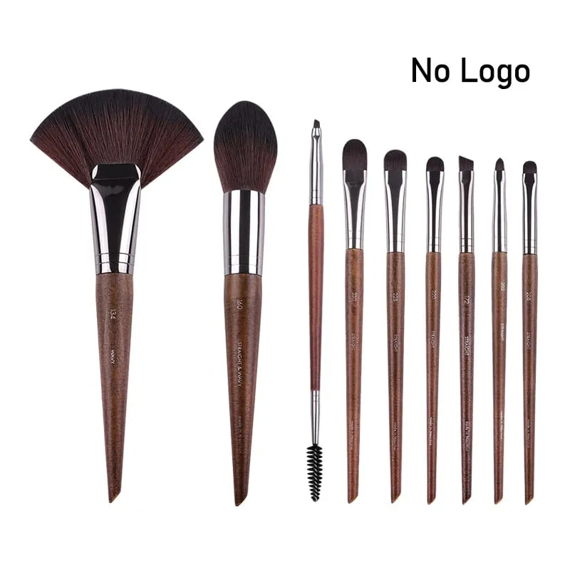 Natural wood Eye Makeup brushes whole set Pro Crease Eyeshadow Make up kit smudge highlighter eyebrow Lip lash brush practical
