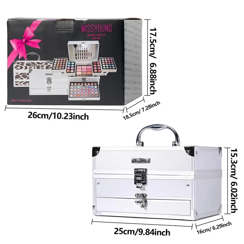 Full Face All-in-One Makeup Set Eyeshadow & Blush Integrated Palette Long Lasting Portable Multifunctional Facial Cosmetics Kit — image 7