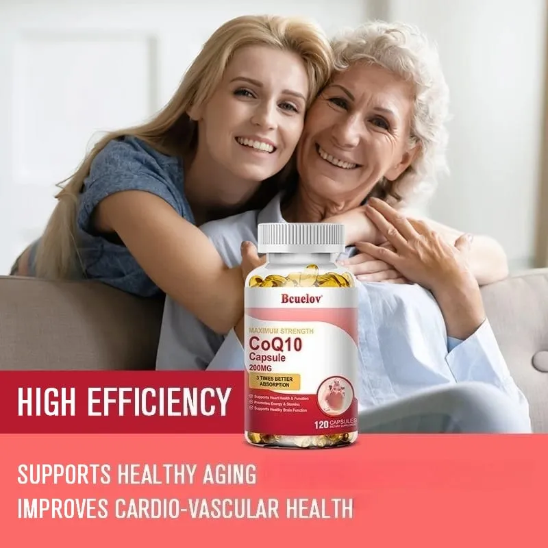 CoQ10 200 mg měkké gely – 3x lepší vstřebatelný antioxidant pro zdraví srdce a produkci energie Koenzym Q10 doplňky stravy — image 3
