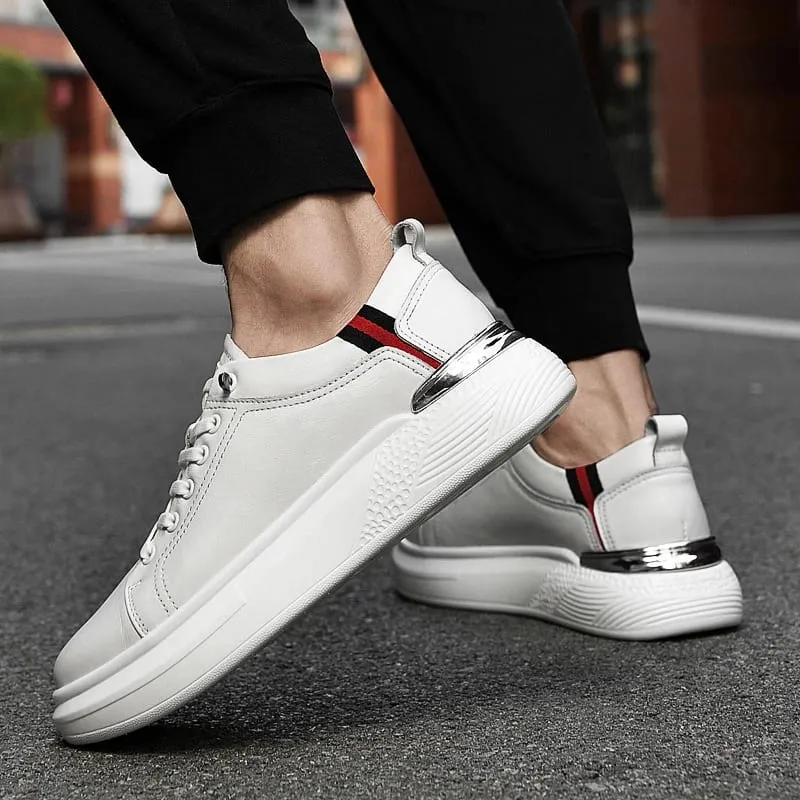 5001 Man White Sneakers Men Elevator Height Increase Insole 6cm Sports Plus Size 37-43 — image 4