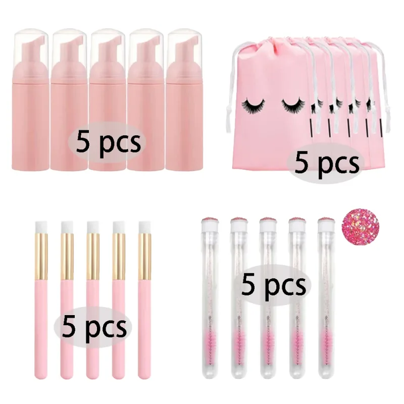 20/40 ks 60ml plastové plnitelné nepropustné lahvičky s prázdnou pumpičkou na řasy Sada cestovního dávkovače mýdla na mýdlo na make-up — image 10